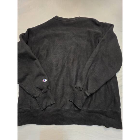 Iowa Hawkeye Champion Reverse Weave Men's Size Xl Black Crew Neck Sweatshirt - Picture 6 of 6